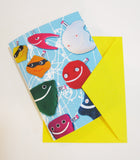 subatomic particle greeting card