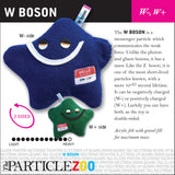 W boson subatomic particle plush toy