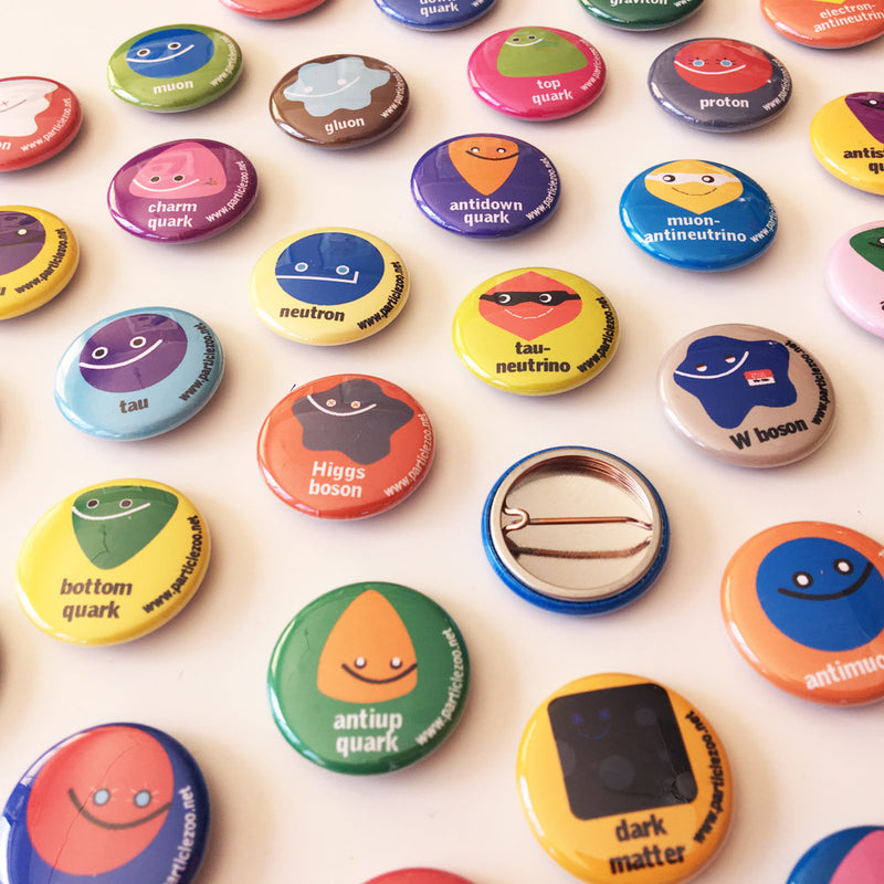Subatomic Particle Buttons | The Particle Zoo