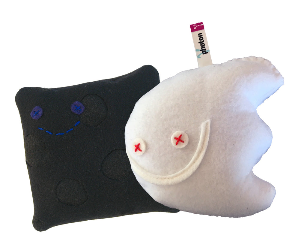 Darkness and Light 2-pack subatomic particle plush toy